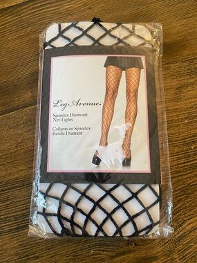 Leg Avenue Black Diamond Net Spandex Tights